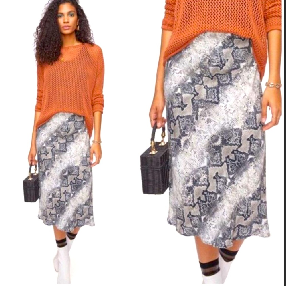 Sanctuary Queens Snake Print Skirt Women Size M